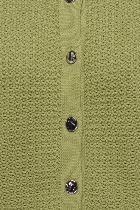 Jacqueline de Yong groene dames gilet | Close up