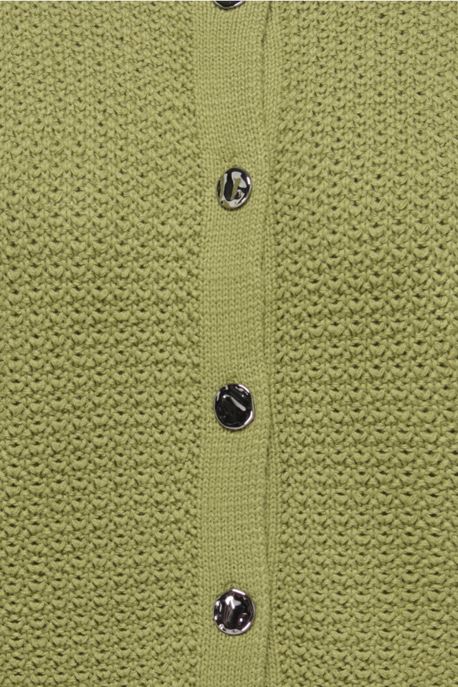 Jacqueline de Yong groene dames gilet | Close up
