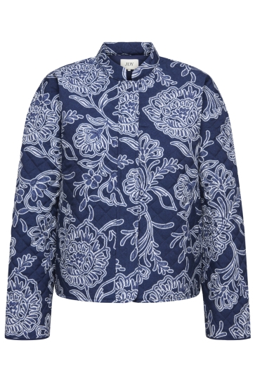 Jacqueline de Yong Jas JDYFIA L/S QUILT SHACKET WVN 15358846 DARK BLUE DENIM/13 01 26 PATRIOT BLUE FLOWER