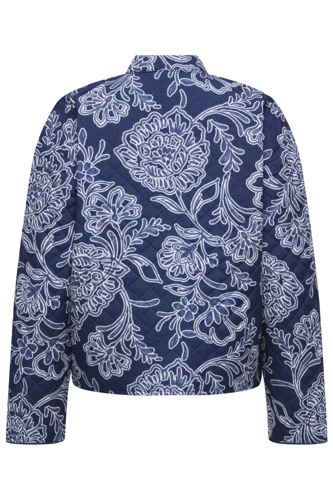 Jacqueline de Yong blauwe dames jas | Achteraanzicht