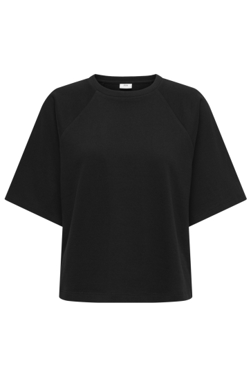 Jacqueline de Yong jdyamalfi life s/s sweat jrs dia Zwart