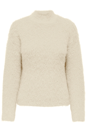 Only Trui ONLLULU LS RIB HIGHNECK CC KNT 15350651 CLOUD DANCER