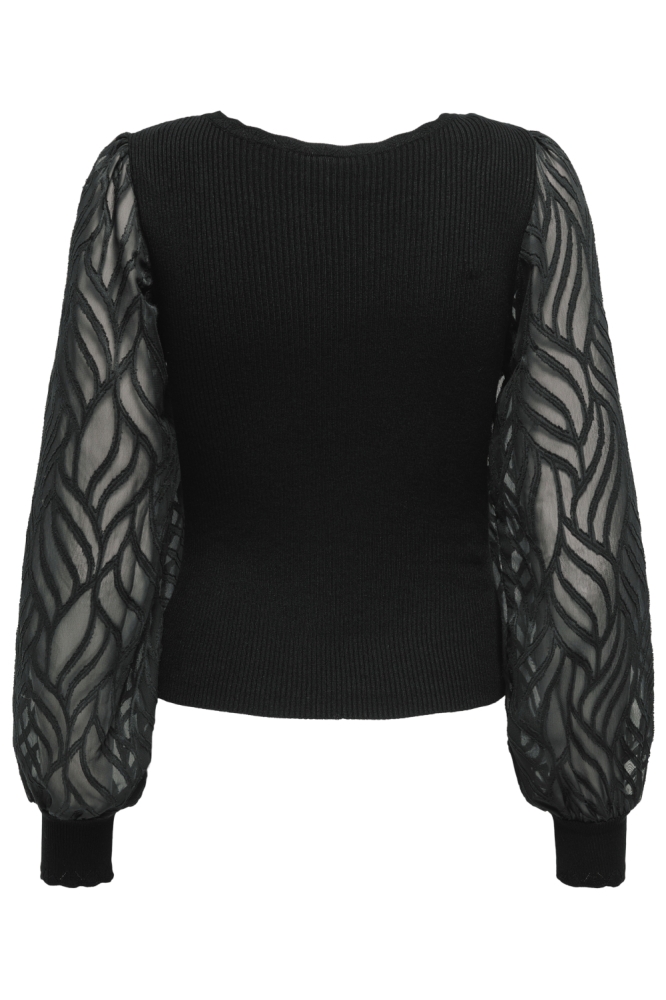 Only zwarte dames trui | Achteraanzicht