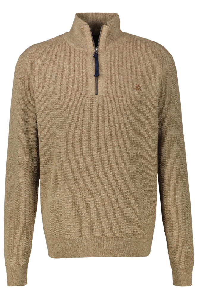 Lerros camel heren trui | Vooraanzicht