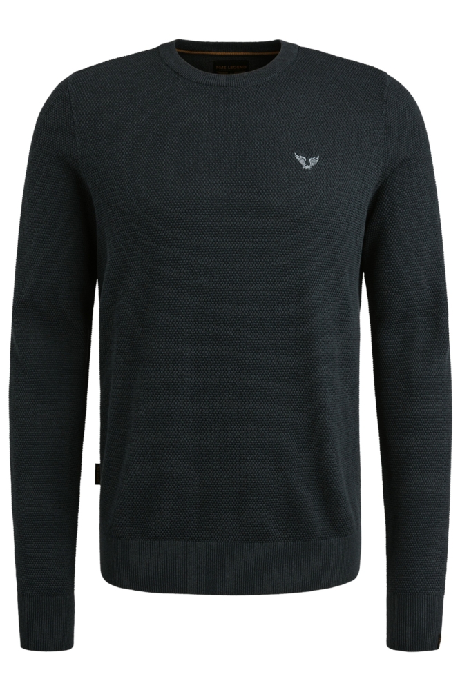 PME legend blauwe heren trui | Vooraanzicht