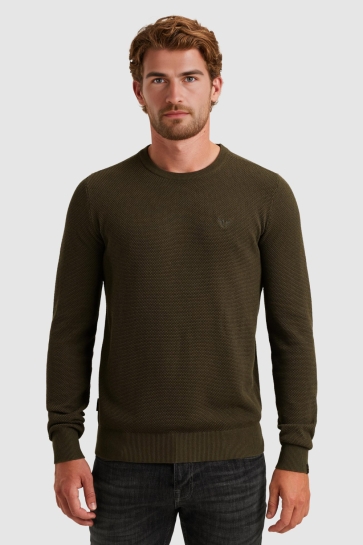 PME legend r-neck cotton modal Groen