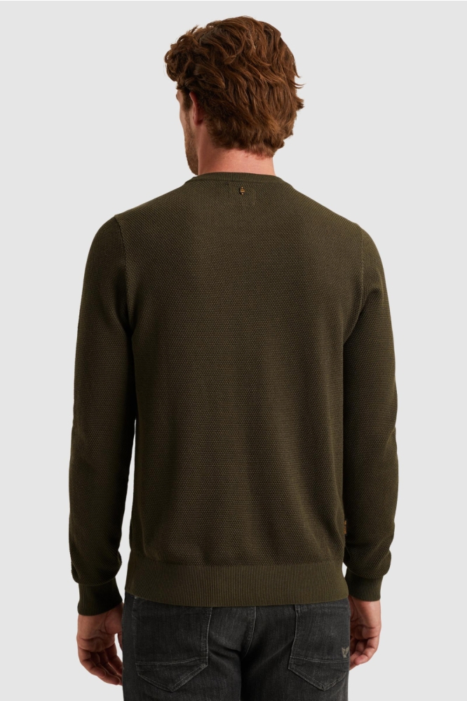 PME legend groene heren trui | Model achteraanzicht