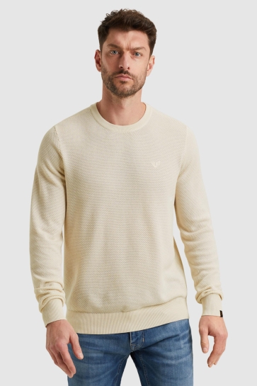 PME legend r-neck cotton modal Ecru