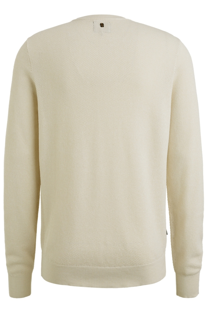 PME legend ecru heren trui | Achteraanzicht