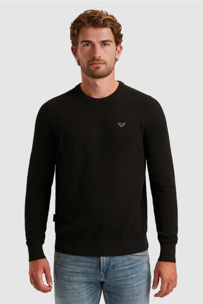 PME legend zwarte heren trui | Model vooraanzicht