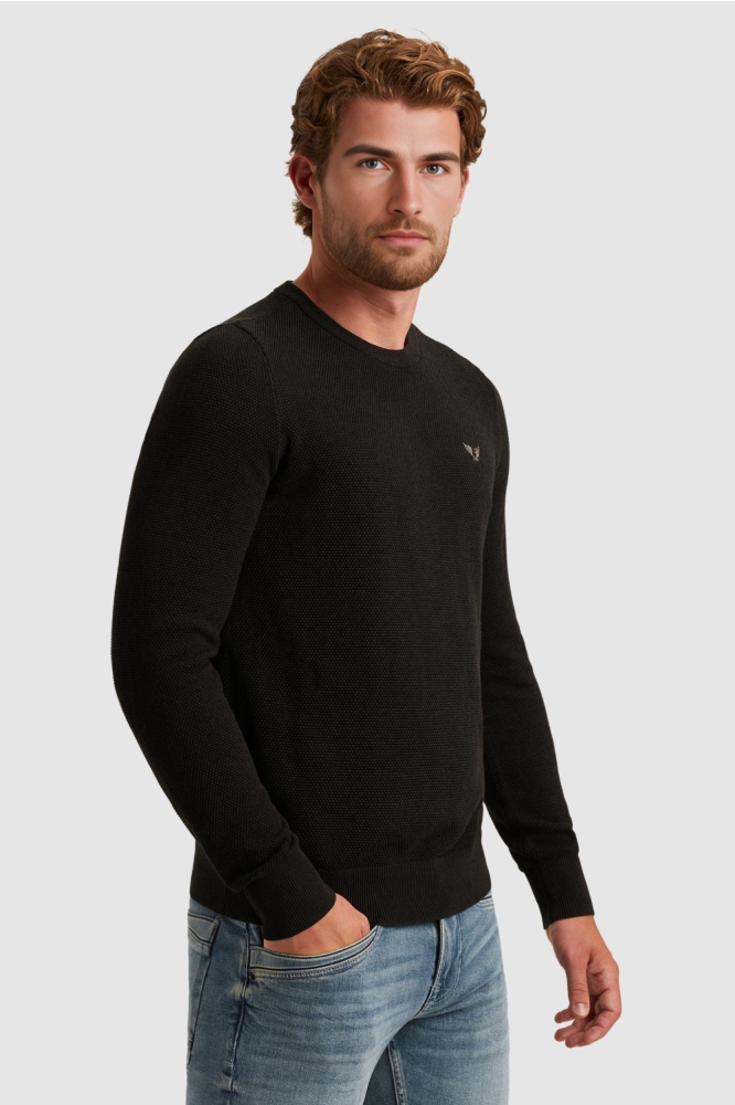 PME legend zwarte heren trui | Model zijaanzicht