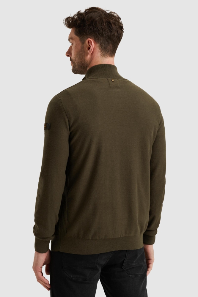 PME legend groene heren trui | Model achteraanzicht