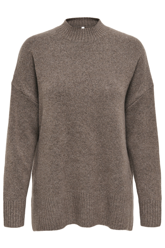 Only bruine dames trui | Vooraanzicht