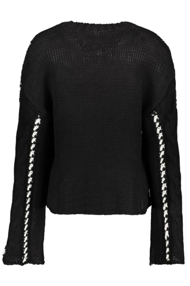 Only zwarte dames trui | Achteraanzicht