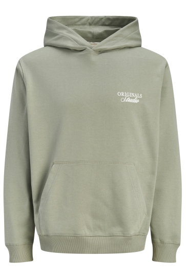 Jack & Jones Trui JORNORREBRO TYPO BACK SWEAT HOOD SN 12283054 SEAGRASS/SS26