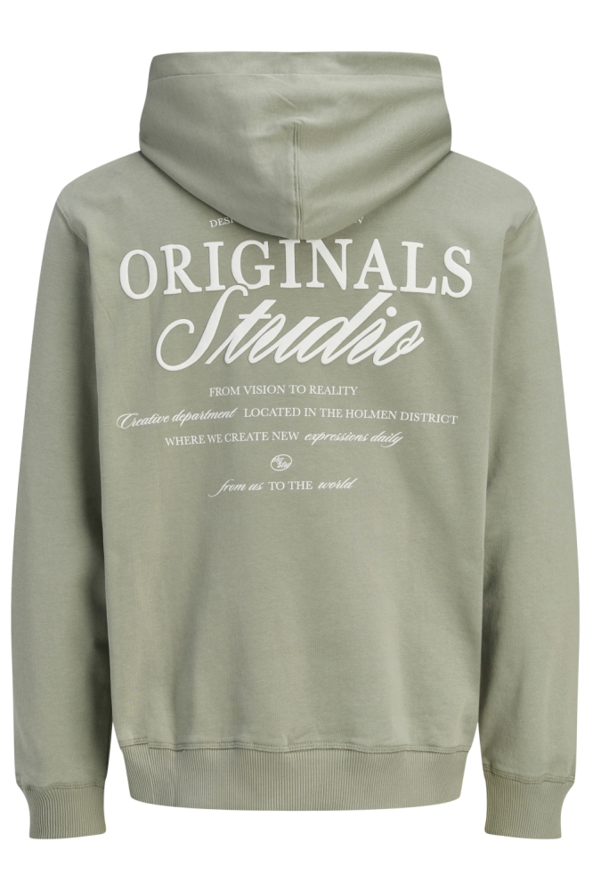 Jack & Jones groene heren sweater | Achteraanzicht