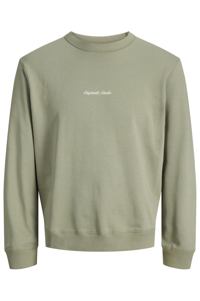 Jack & Jones groene heren sweater | Vooraanzicht