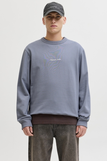 Jack & Jones jornorrebro emb sweat crew noos Blauw