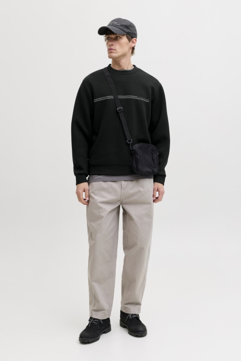 Jack & Jones zwarte heren sweater | Model