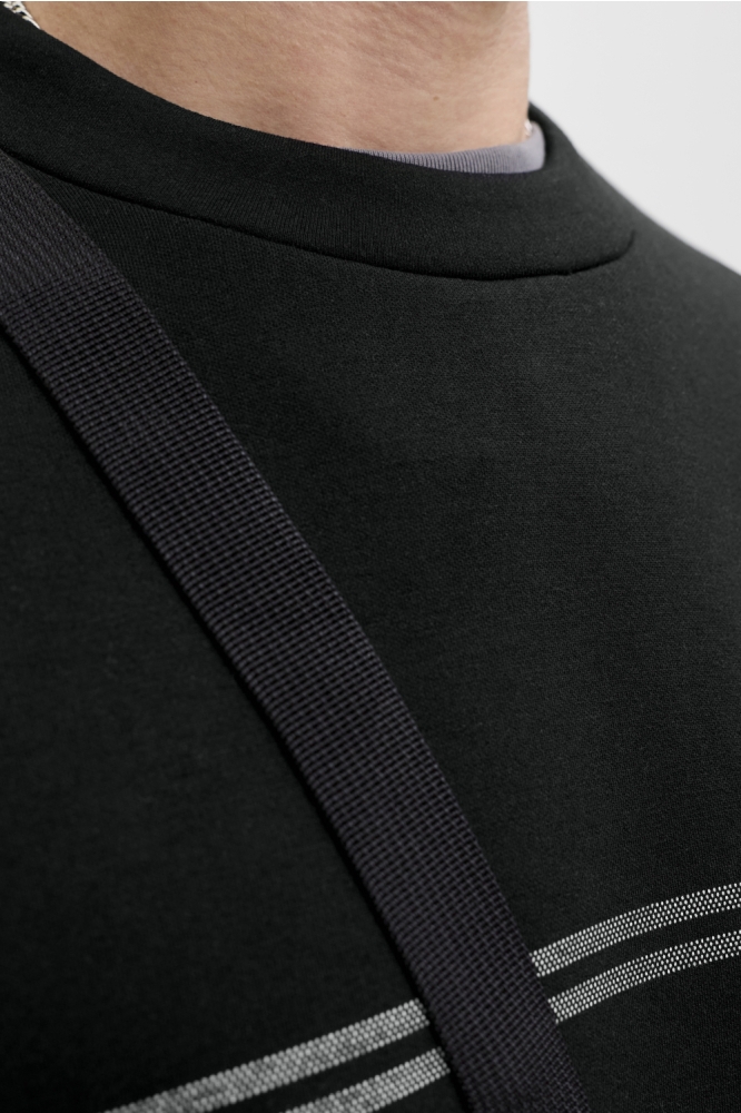 Jack & Jones zwarte heren sweater | Close up