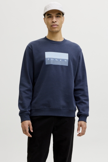 Jack & Jones jcofusion graphic sweat crew neck Blauw