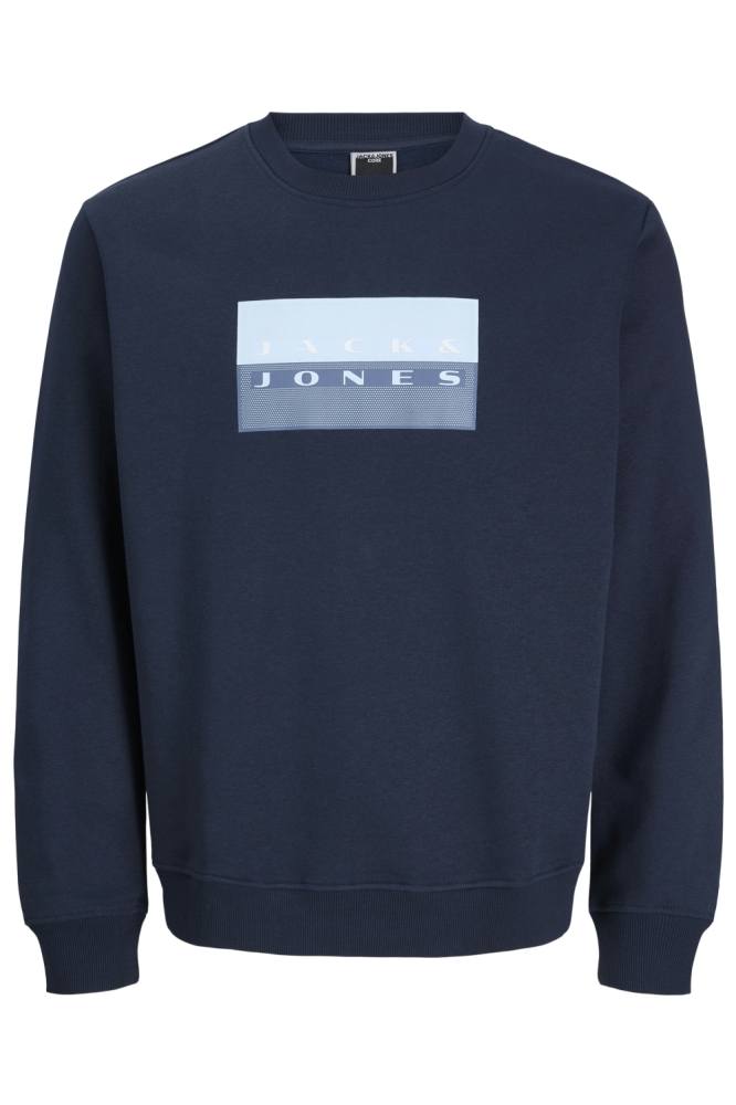 Jack & Jones blauwe heren sweater | Vooraanzicht