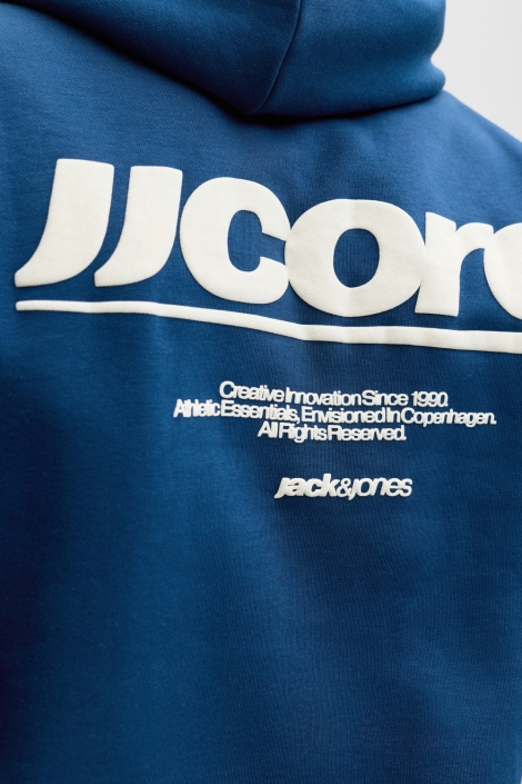 Jack & Jones blauwe heren sweater | Close up