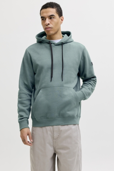 Jack & Jones Trui JCOFUSION SWEAT BADGE HOOD 12289841 NORTH ATLANTIC