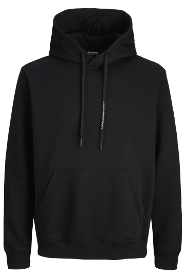Jack & Jones JCOFUSION SWEAT BADGE HOOD 12289841 BLACK