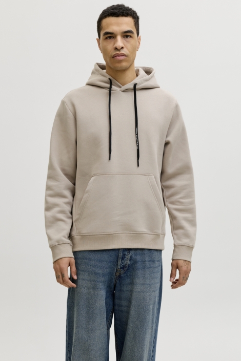 Jack & Jones beige heren sweater | Model vooraanzicht
