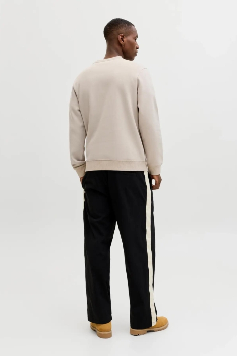 Jack & Jones beige heren sweater | Model achteraanzicht