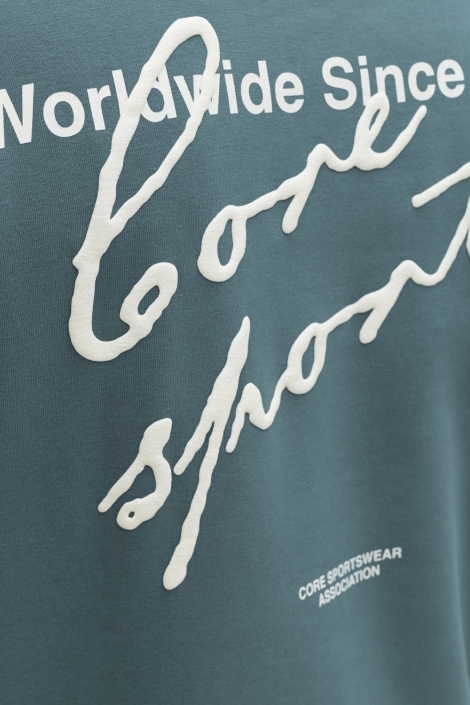 Jack & Jones groene heren sweater | Close up