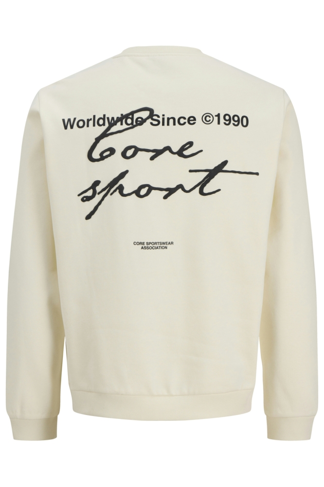 Jack & Jones beige heren sweater | Achteraanzicht