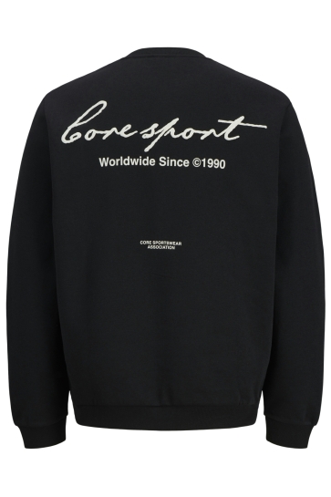 Jack & Jones Trui JCODUST SCRIPT SWEAT CREW NECK 12299521 BLACK
