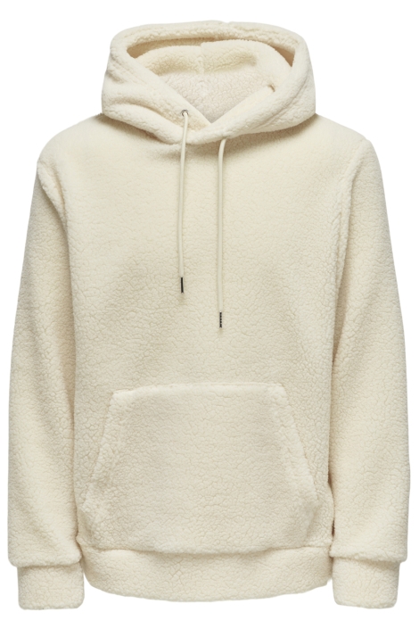 Only & Sons beige heren sweater | Vooraanzicht
