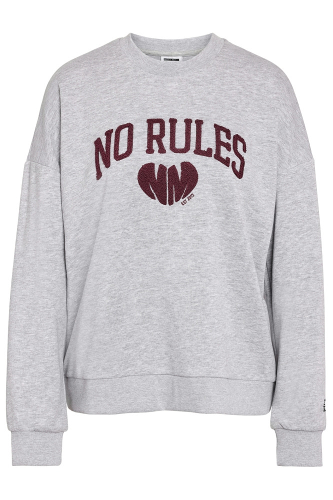 Noisy may grijze dames sweater | Vooraanzicht