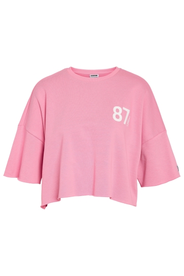 Noisy may Trui NMASTON SS OVERSIZED SWEAT TEE JRS 27037104 Begonia Pink/87 HEAVEN