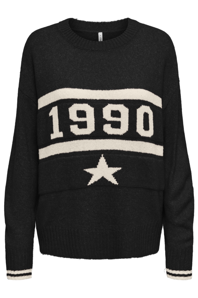 Only zwarte dames trui | Vooraanzicht