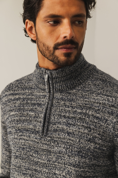 State of Art blauwe heren trui | Close up