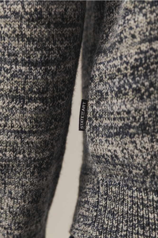 State of Art blauwe heren trui | Close up