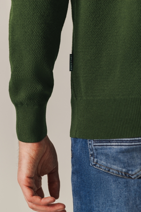 State of Art groene heren trui | Close up