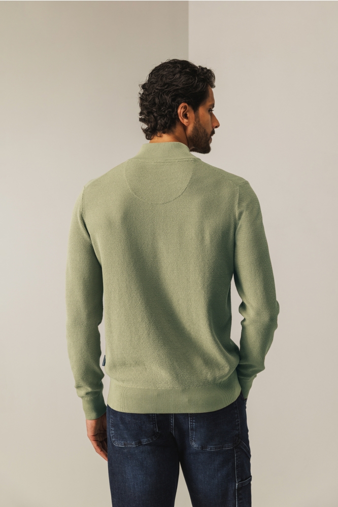 State of Art groene heren trui | Model achteraanzicht