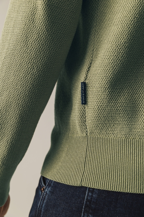 State of Art groene heren trui | Kleurstaal