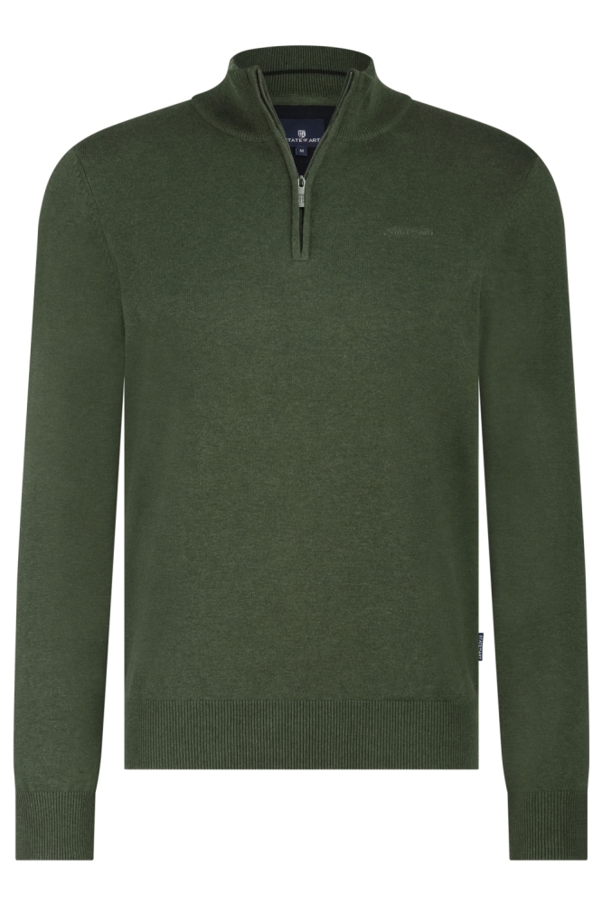 State of Art groene heren trui | Vooraanzicht