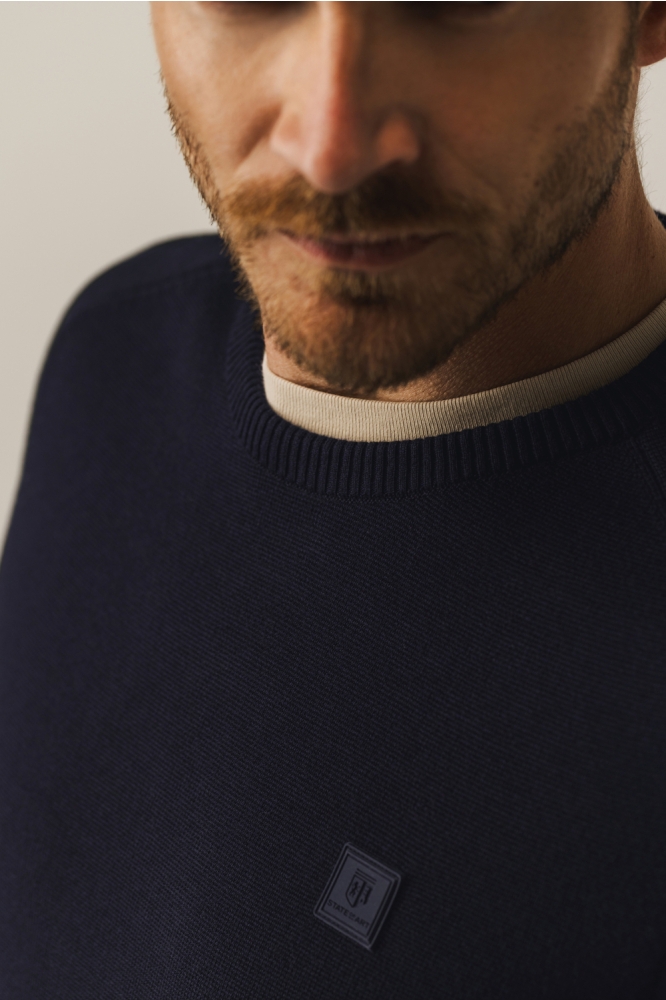 State of Art blauwe heren trui | Close up