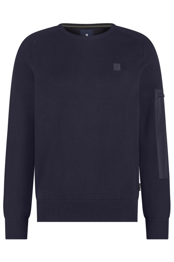 State of Art blauwe heren trui | Vooraanzicht