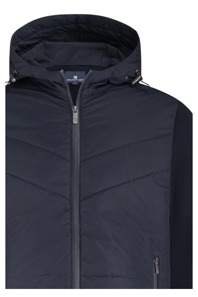 State of Art blauwe heren vest | Close up