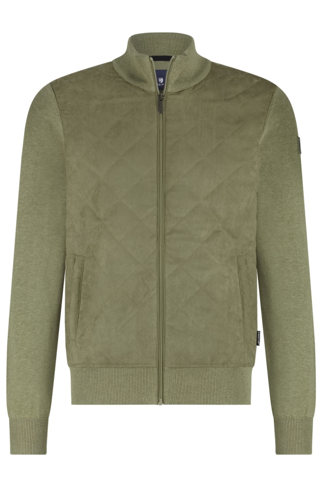 State of Art groene heren vest | Vooraanzicht