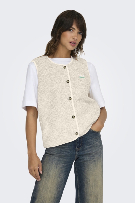 Only beige dames gilet | Model