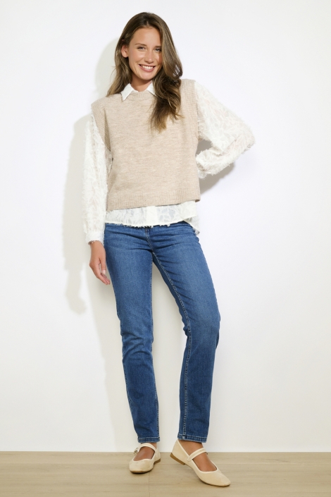 LolaLiza beige dames trui | Model